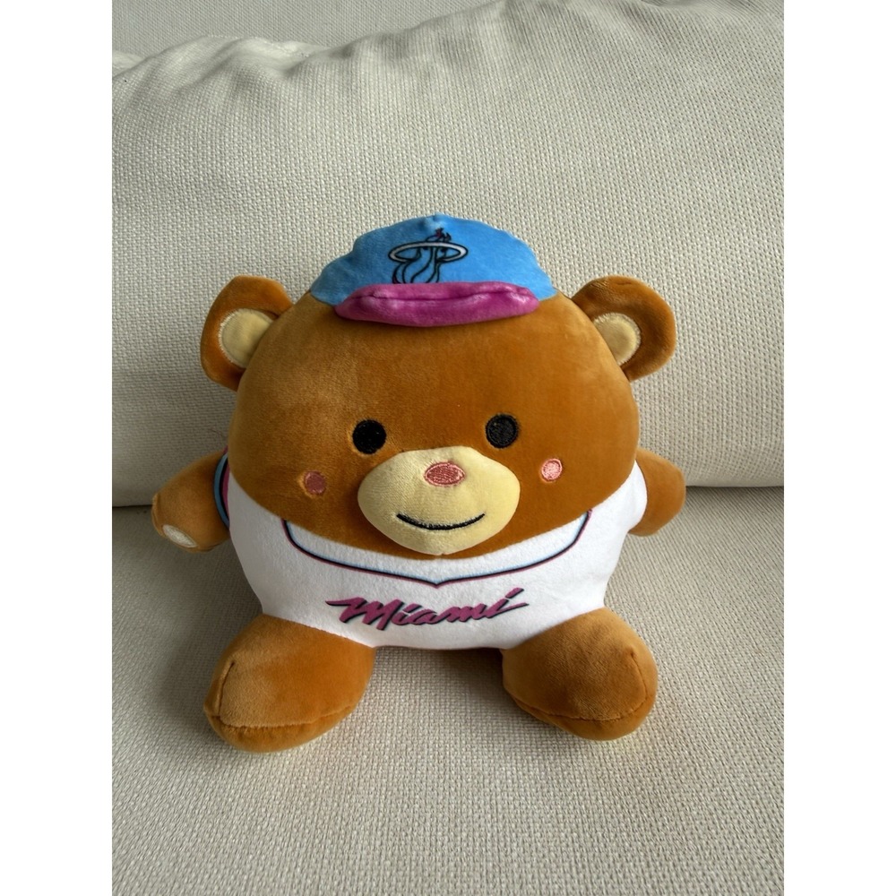 FOCO Forever Collectibles Miami Heat Kawaii Teddy Bear Plush 10" NBA Retro Dade